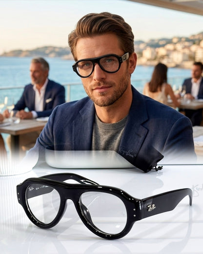 PUFF AVIATOR-BLACK TRANSPARENT