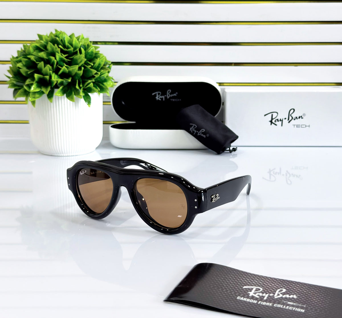 PUFF AVIATOR-BLACK BROWN