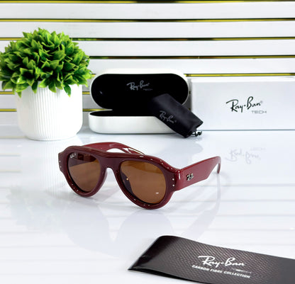 PUFF AVIATOR-RED BROWN
