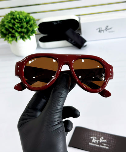 PUFF AVIATOR-RED BROWN