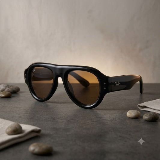 PUFF AVIATOR-BLACK BROWN