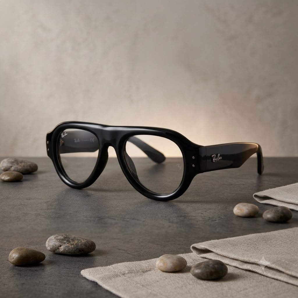 PUFF AVIATOR-BLACK TRANSPARENT